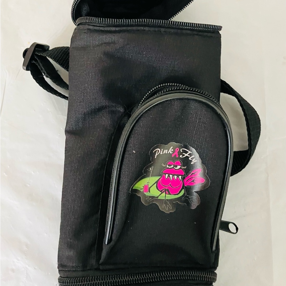 Black Pink Fly Insulated Bottle Holder